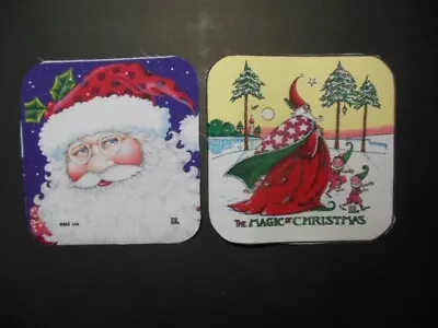 6 Fabric Pieces Mary Engelbreit Prints:  3 SANTA 3 Xmas Wizard  6.5  X 6.5  • $3.89