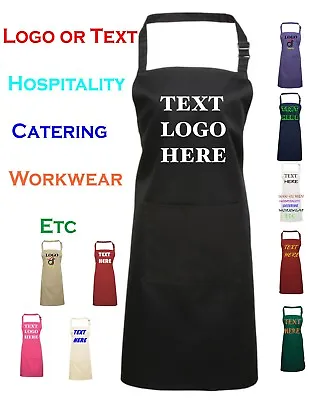 £3.99 • Buy Personalised Custom Printed Apron Pocket Baking Chef Cooking Logo Text 