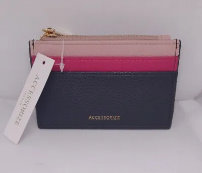 Accessorize Card Holder Navy And Pink • £9.95