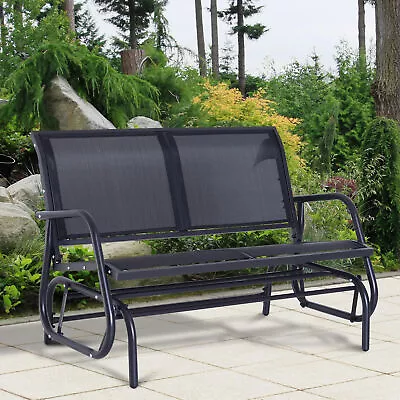 Itzcominghome 2 Seater Outdoor Glider Bench Garden Patio Double Swing Loveseat • £86.10