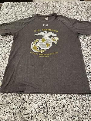 Gray Under Armour United States Marines Officer Selection Station Shirt M  • $17.99