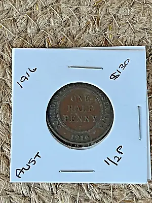 ☘️1916 Half Penny Sydney Australia ☘️early Date King George V #130☘️ • $14.95