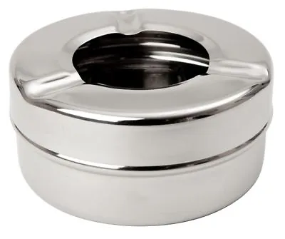 £5.95 • Buy Ashtray With Lid 3.5  Stainless Steel Windproof Cigarette Outdoor Pub Ashtray