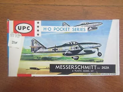 Vintage UPC H-O POCKET SERIES MESSERSCHMITT Plastic Airplane Model 262A Sealed • $20.50