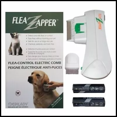 Electronic Epilady Electric Pet Cat Dog Safe Flea Zapper Comb Kills Fleas New  • £24.45