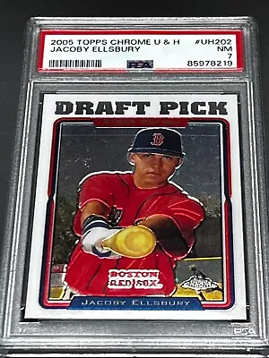 2005 Topps Chrome Update & Highlights Jacoby Ellsbury #UH202 Rookie RC PSA 7 NM • $34.99