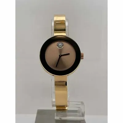 Movado Bold Ladies Rose Gold Dial Stainless Steel Bracelet Watch 3600202 • $199