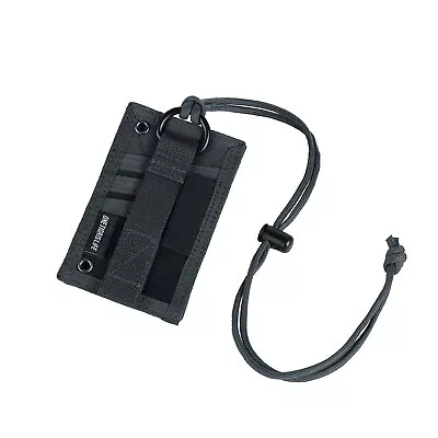 Tactical ID Card Holder Hook & Loop Patch Badge Holder Neck Lanyard Key Ring ... • $31.56