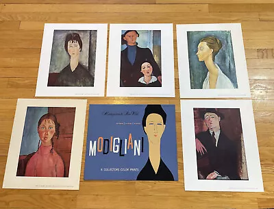 5 MODIGLIANI Collector Art Prints Masterpieces Howard Morris 60s MCM Vintage • $135