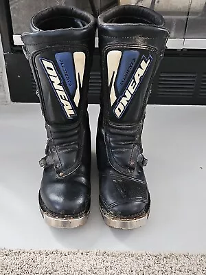 O'Neal Element Boots  Size 10 Used Black And Blue Motorcross  • $25