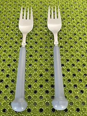 Denby REGENCY Pale Blue Stainless 2 Dinner Forks England Flatware B148G • $29.85