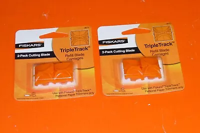 $11.99 • Buy Fiskars 2 Twin Packs Refill Blade Carriages For Personal Paper Trimmer #9675