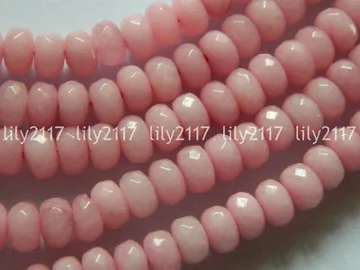 Natural 5x8mm Faceted Pink Morganite Abacus Gemstone Loose Beads 15  Strand AAA • $3.29