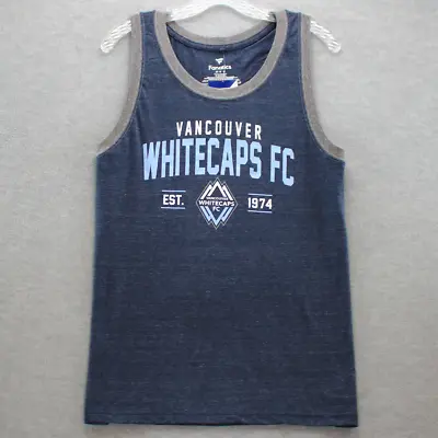 NEW Vancouver Whitecaps FC Logo Fanatics Tri-Blend Men's Tank Top T-Shirt BLUE • $12.95