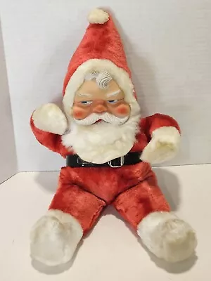 Vintage Santa Claus Plush Rubber Face Christmas MCM Rushton Style 19  • $65