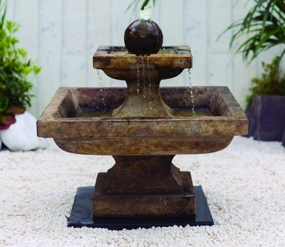 £599.99 • Buy Henri Studio Low Equinox Cast Stone Water Feature LED LIGHT BRAND NEW