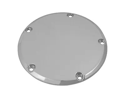 Chrome 5 Hole Die Cast Smooth Domed Derby Cover Fits Harley Twin Cam 1999-up • $20