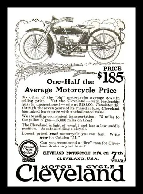 Cleveland Motorcycle BIG MAGNET 3.5 X 5 Inches Vintage Ad Image • $5.98