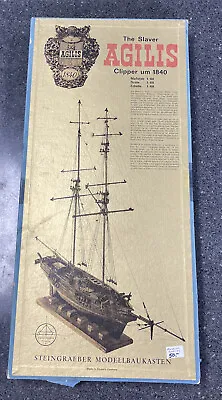 The Slaver Agilis Clipper 1840 1:60 Scale Wooden Ship Model Kit Steingraeber • $297.50