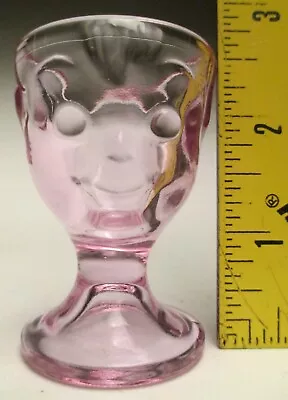 Vintage Guernsey Glass Heatherbloom Pink Anthropomorphic Child’s Egg Cup • $14.99
