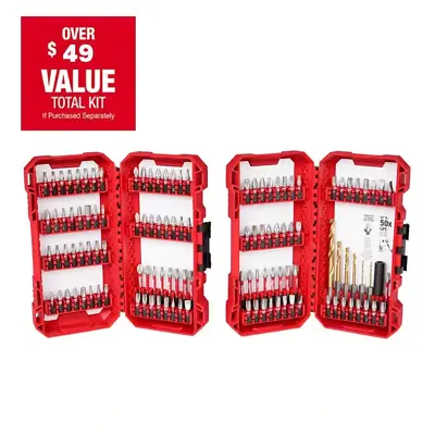 MILWAUKEE SHOCKWAVE Impact Duty Alloy Steel Screw Driver Bit Set (120-Piece) • $30.92