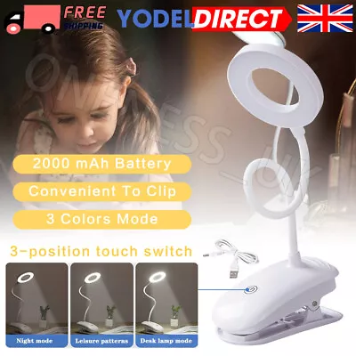 USB Clamp Clip-On LED Light Reading Table Desk Bed Bedside Night Lamp PW • $13.99