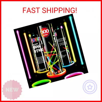 300 Glow Sticks Bulk Party Pack - 8” Ultra Bright Glow Sticks Party Pack Multico • $22.99