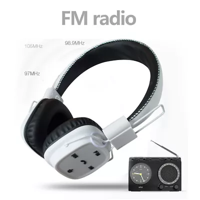 Foldable Wireless Bluetooth Stereo Headsets Headphones Hi-Fi With Mic(Stealth) • $6.85