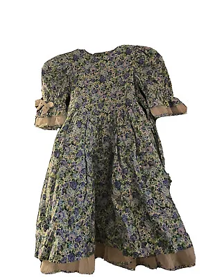 $29 • Buy Vintage Storybook Heirlooms Girls Easter Spring Floral Cottage Core Dress Size 5