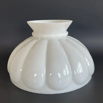 Vintage GWTW 10  Fitter Opal Melon Hurricane Oil Or Electric Glass Lamp Shade • $55