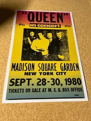 Queen 1974 Denver Colorado Mott The Hoople Cardstock Concert Poster 12x18 • $7.99