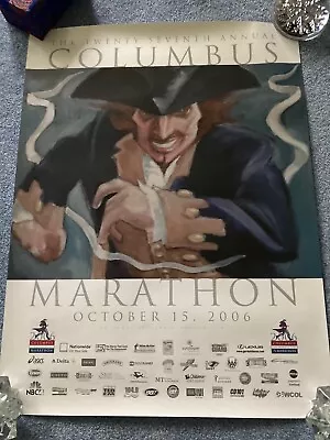 Columbus Ohio Marathon Poster 2006 Original Owner 24 X18 Excellent Condition • $24