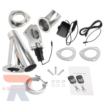 2  Electric Exhaust Valve Cutout E-Cut Out Y Pipe Kit With Remote Switch • $62.90