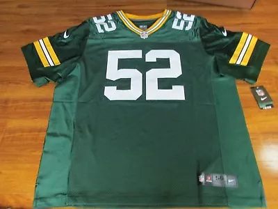 NEW Nike Green Bay Packers Clay Matthews 52 Elite Jersey MENS SZ 56 468891-325 • $100