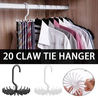 $2.15 • Buy Rotating Tie Rack Adjustable Tie Hanger Holds 20 Neck Ties Organizer GX