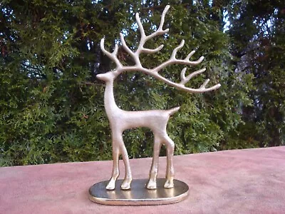 Winter Wonder Lane 10  All Metal Gold Reindeer Pottery Barn Dupe • $29.99