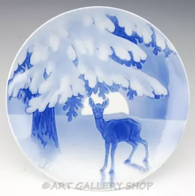 Bing & Grondahl B&G Denmark 1905 ANNUAL CHRISTMAS PLATE DEER UNDER SNOW TREE • $134.10