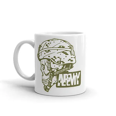 Skull Army Mug - Camo Armed Forces Horror Men's Teen Dad Son Brother Gift #4144 • £8.99