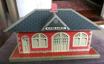 Vintage Marx Girard Tin Lithograph Whistling Train Station • $30