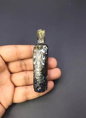$400 • Buy A Roman Mold-blown Rainbow Glass Bottle C. Early 1st Century A.D.