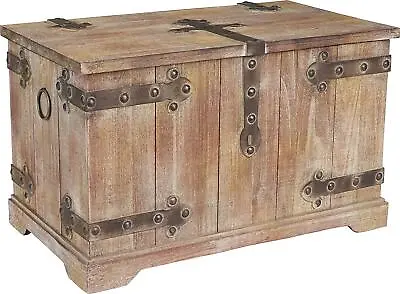 Wooden Trunk Standard Large Victorian Antique Storage Box Wood Trunks Vintage • $113.28