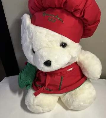 Marshal Fields Santa Bear Plush 18  Vintage Christmas 1991 Baker Dayton Hudson • $15.95