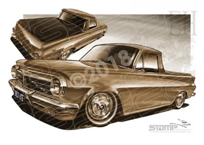 Holden Eh Ute Sepia Tone A2 Framed Print (hl28) • $249