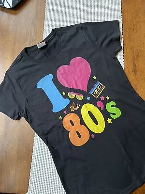 I Love The 80s Shirt Black Short Sleeve Crew Neck Women's XS • $6