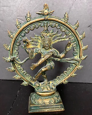 Vintage Bronze Shiva Nataraja Lord Of Dance Lord Shiva Statue 6 & 3/4 Inches • $59.95