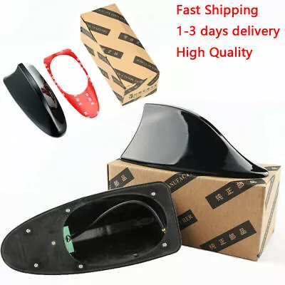 £9.95 • Buy UK Stock Gloss Black Car Shark Fin Aerial Antenna Mast Roof AM/FM Radio Signal