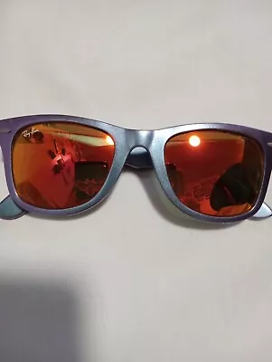 Ray-ban Wayfarer Cosmo Purple Blue Metallic Orange Yellow Mirror Lens Sunglasses • $75