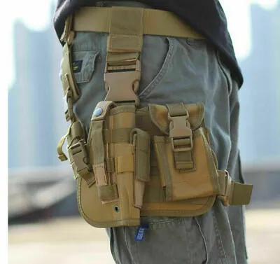Tactical Military Men Thigh Fanny Pack Utility Waist Drop Leg Bag Belt Pouch Bag • $25.29