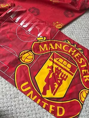 Manchester United Single Duvet Pillowcase Reversible Official Merchandise 2002 • £19.99