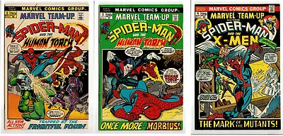 Marvel Team-Up 2 3 4  (Marvel 1972) 2nd MORBIUS STORYLINE!!! Plus X-MEN!!! • $175